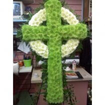 CR-18: Green Celtic Standing Cross