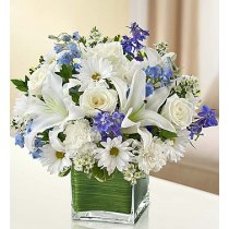 White and Blue Cube Bouquet