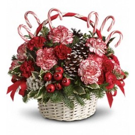 Candy Cane Surprise in Basket