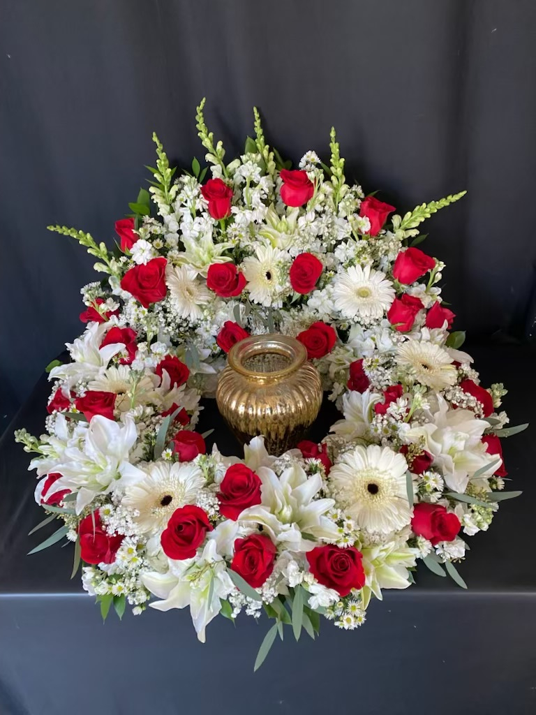 Red and White Urn Tribute